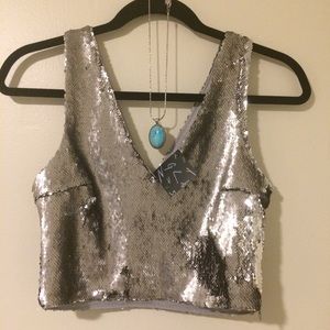 Nasty Gal Sequin Croptop ❤️️